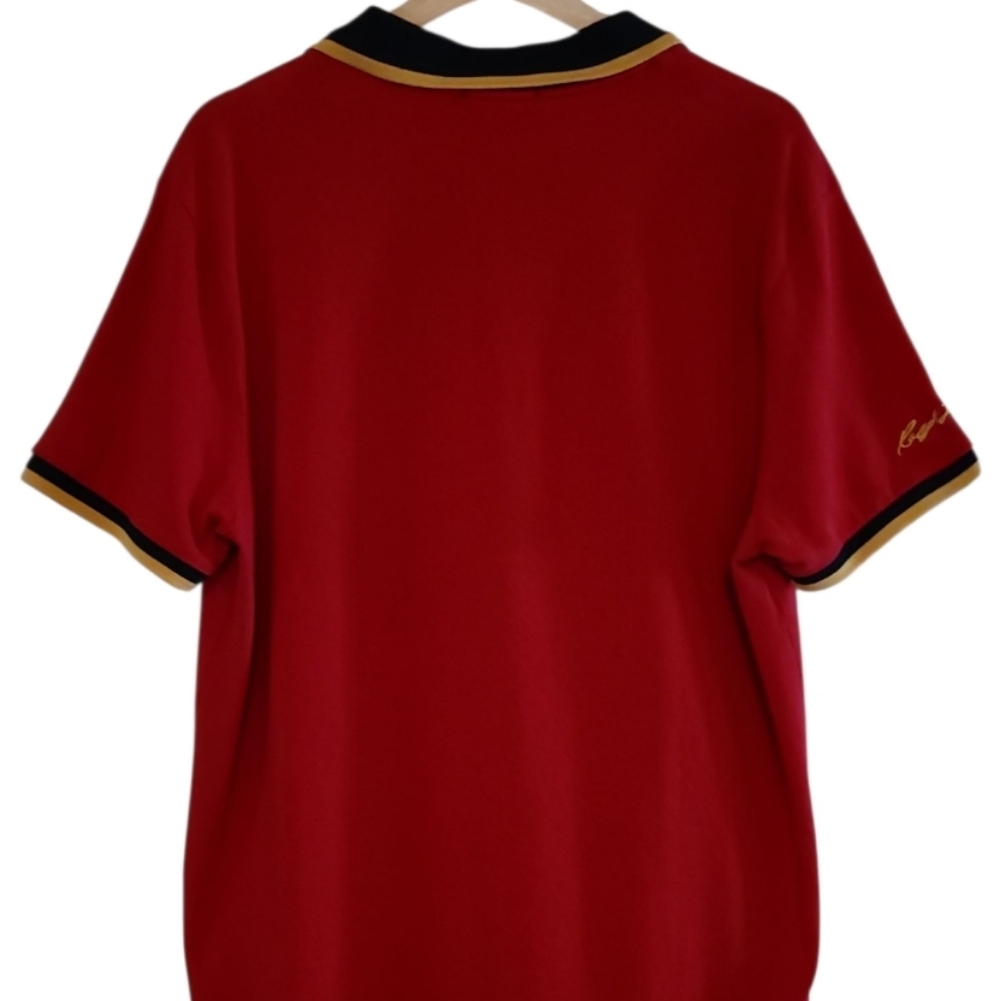 Polo By Ralph Lauren Short Sleeve Polo Shirt Red Yellow Embroidered Sleeve Logo - Picture 11 of 17